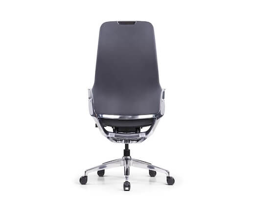 Signature executive black leather chair against a white background.